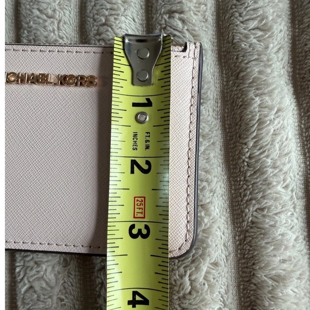 Michael Kors Pink Jet Set Travel Small Top Zip Coin Pouch with ID Holder.